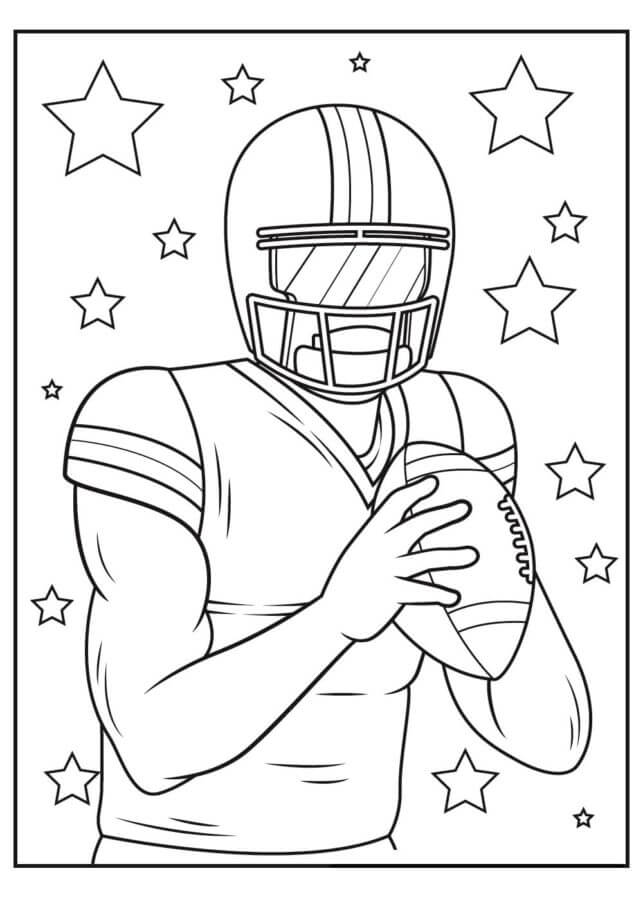 Desenhos de Jogador Da NFL Entre As Estrelas para colorir