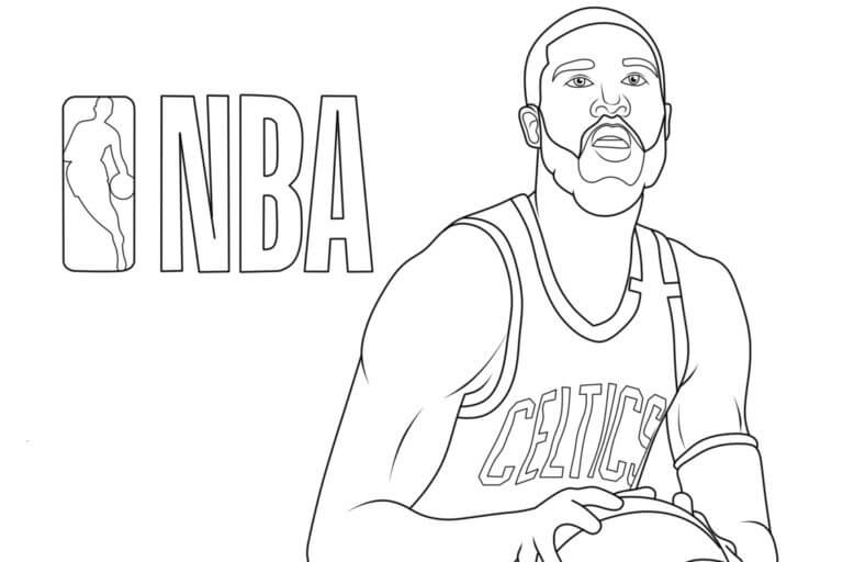 Desenhos de Jogador De Basquete Da NBA para colorir