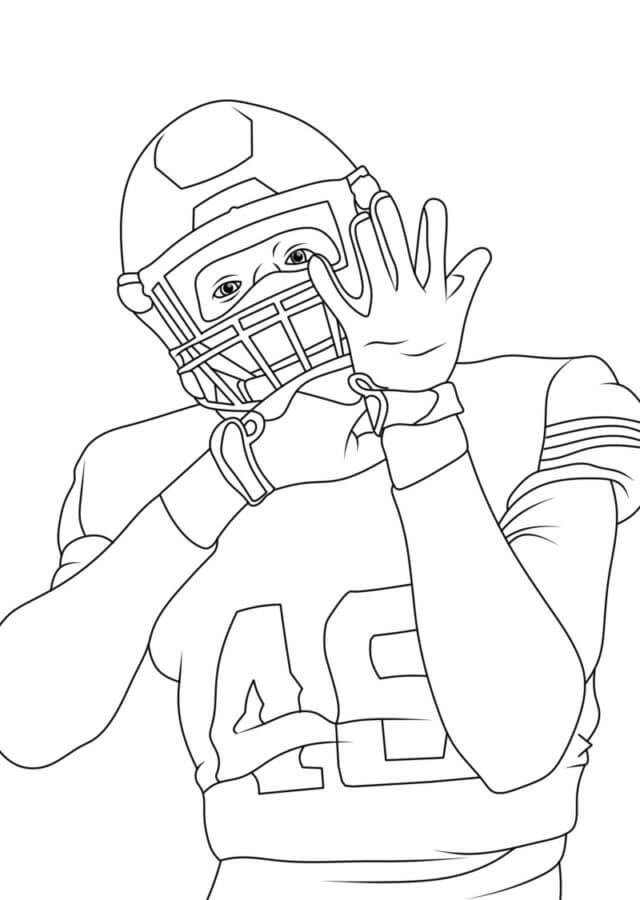 Desenhos de Jogador Simples Da NFL para colorir