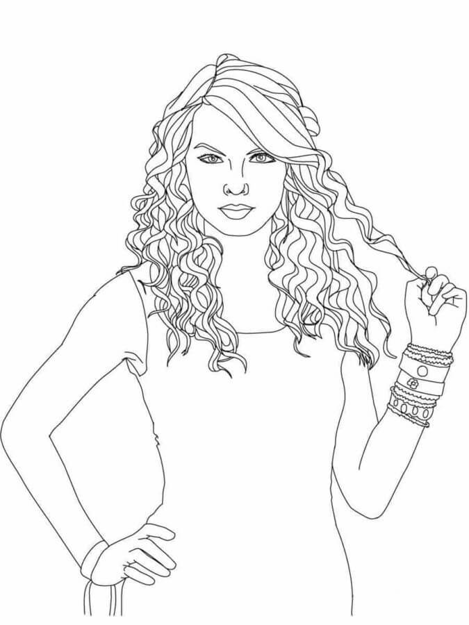 Linda Taylor Swift para colorir