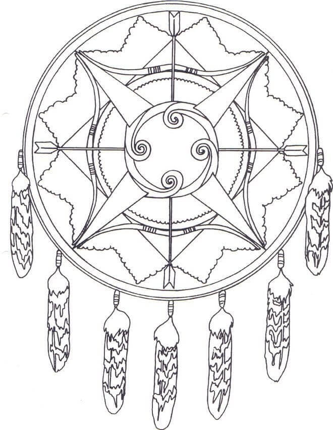 Desenhos de Lindo Amuleto Indiano para colorir