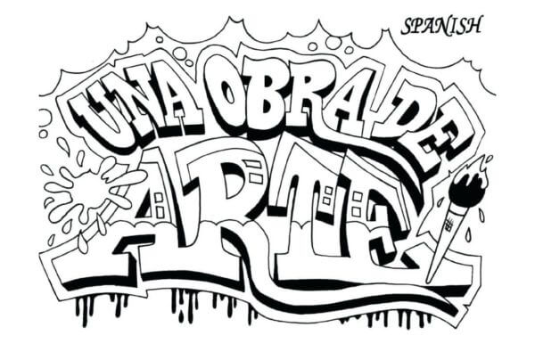 Desenhos de Lindo Graffiti Na Espanha para colorir