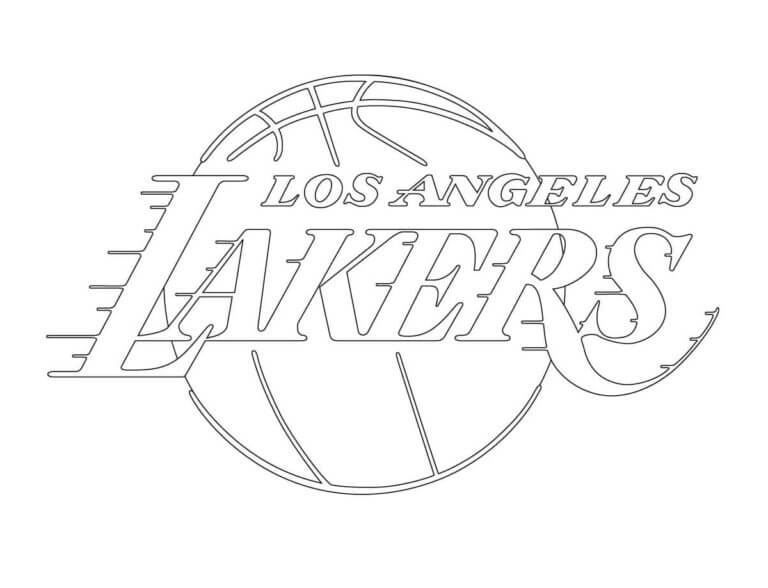 Logo Dos Lakers para colorir