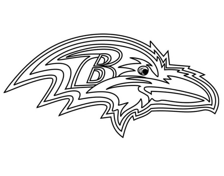 Logotipo Do Clube Baltimore Ravens NFL para colorir