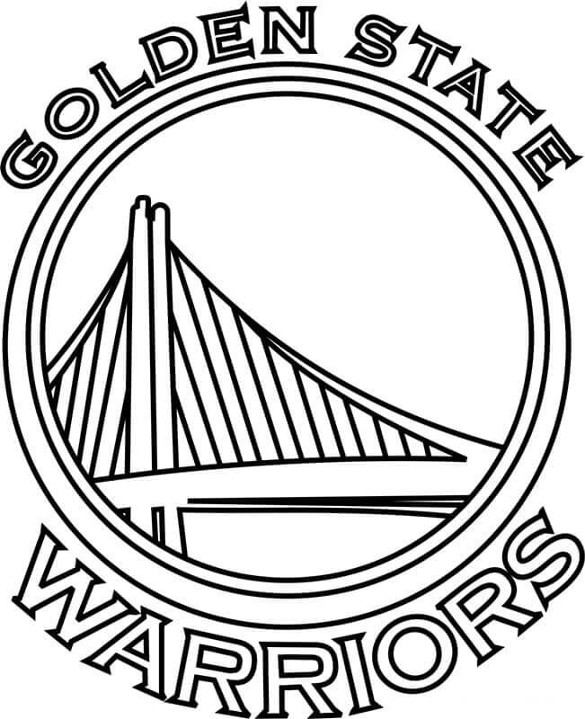 Logotipo Do NBA Warriors para colorir