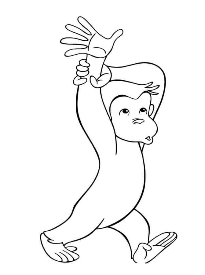 Desenhos de O Curioso George Caminhando para colorir