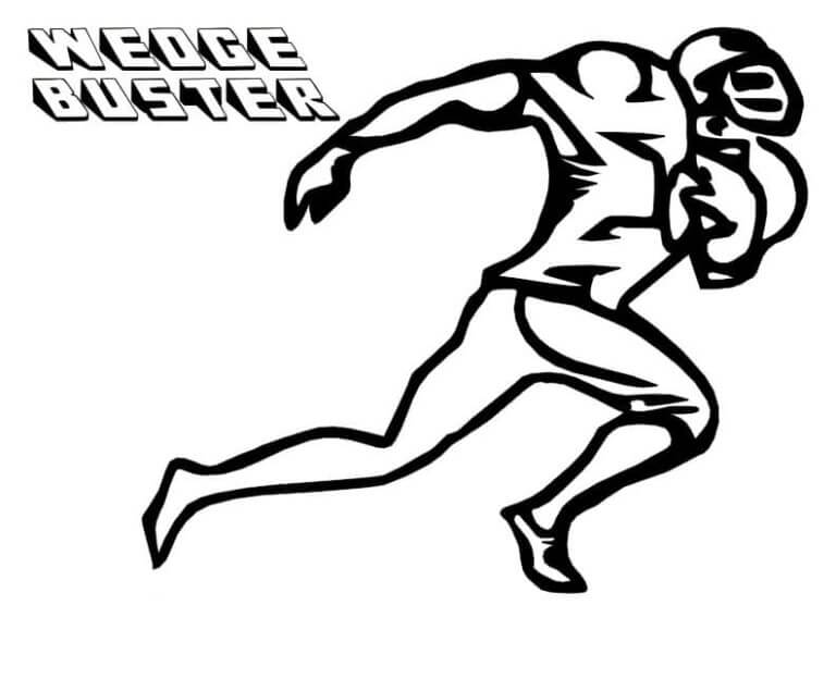 Desenhos de O Jogador Corre Com A Bola para colorir