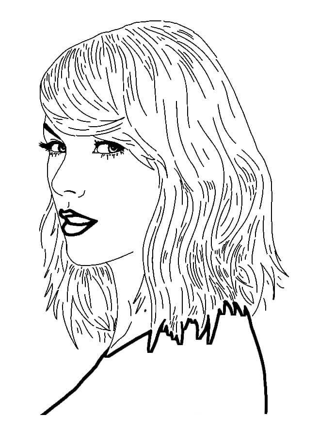 O Olhar Penetrante De Taylor Swift para colorir