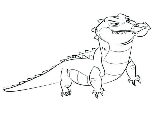O Único Crocodilo No Desenho Animado Pua para colorir