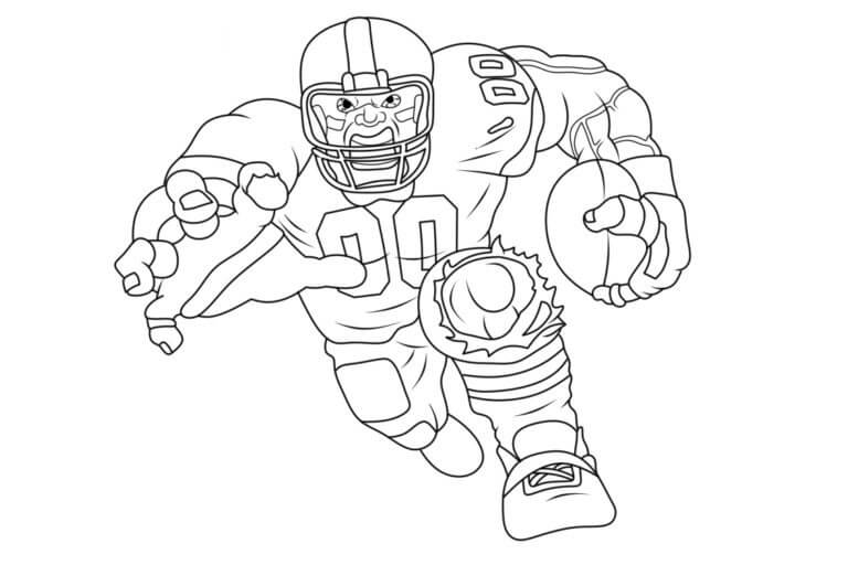 Desenhos de Poderoso Jogador De Futebol Americano para colorir
