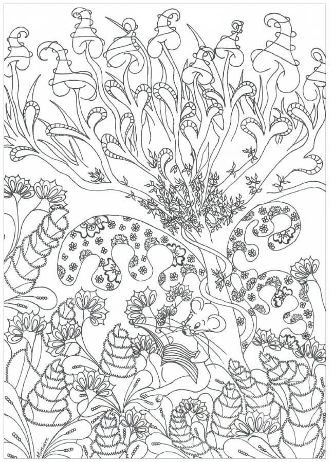 Desenhos de Rato Na Floresta para colorir
