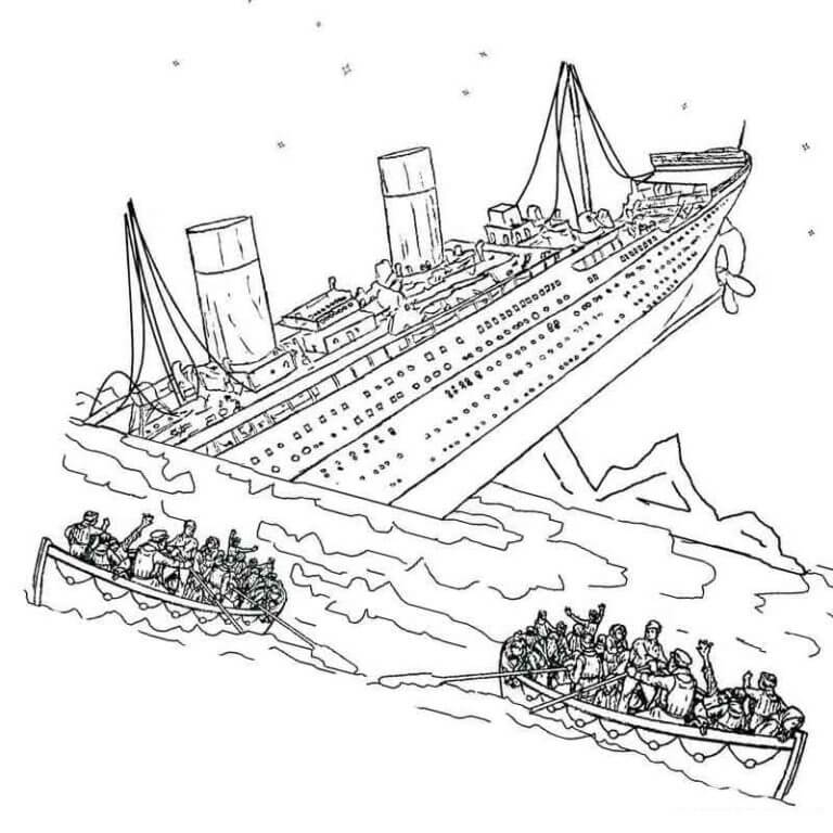 Desenhos de Resgate De Passageiros Em Barcos para colorir