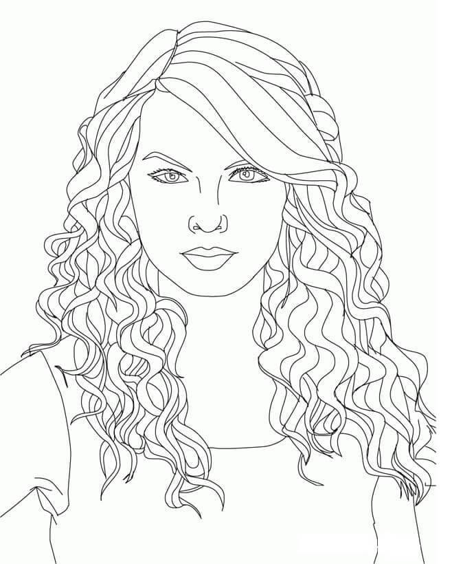 Sério Taylor Swift para colorir