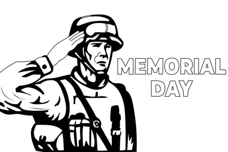 Soldado No Dia Da Memória para colorir