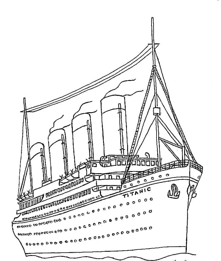 Titanic Gratuito para colorir