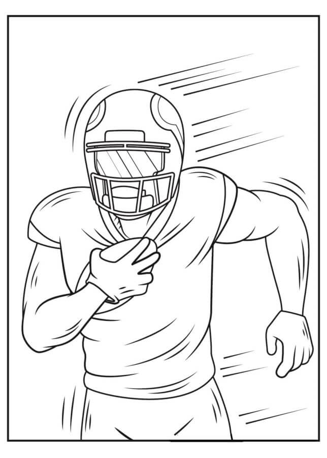 Desenhos de Um Jogador da NFL Aponta Para A Zona Da Bola para colorir