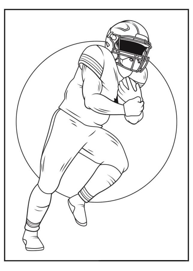 Desenhos de Um Jogador Da NFL Enterrou A Bola Em Si Mesmo para colorir