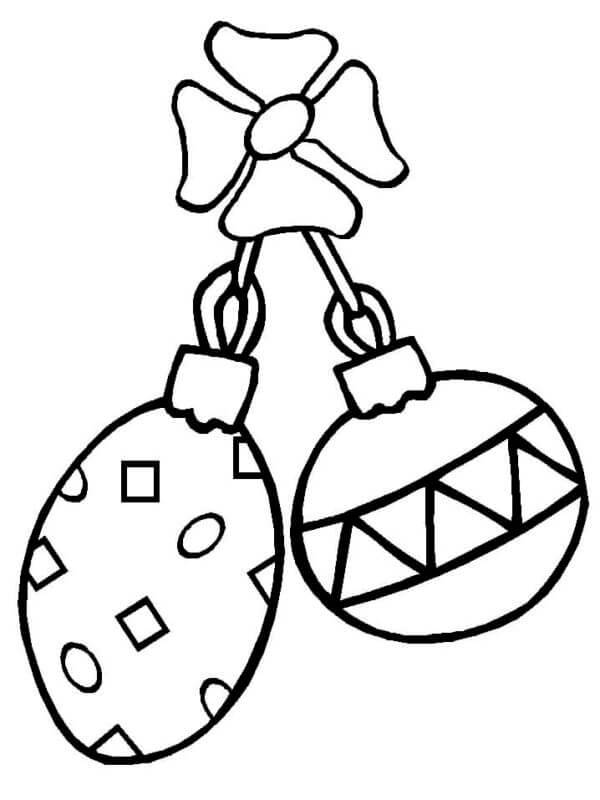 Desenhos de Um Par De Bolas De Natal para colorir