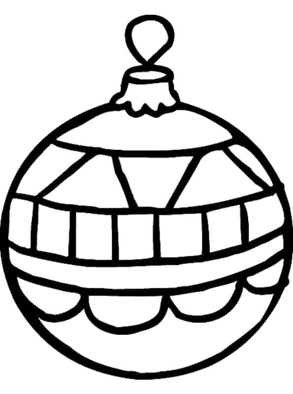 Desenhos de Uma Bola De Natal Bem Simples para colorir