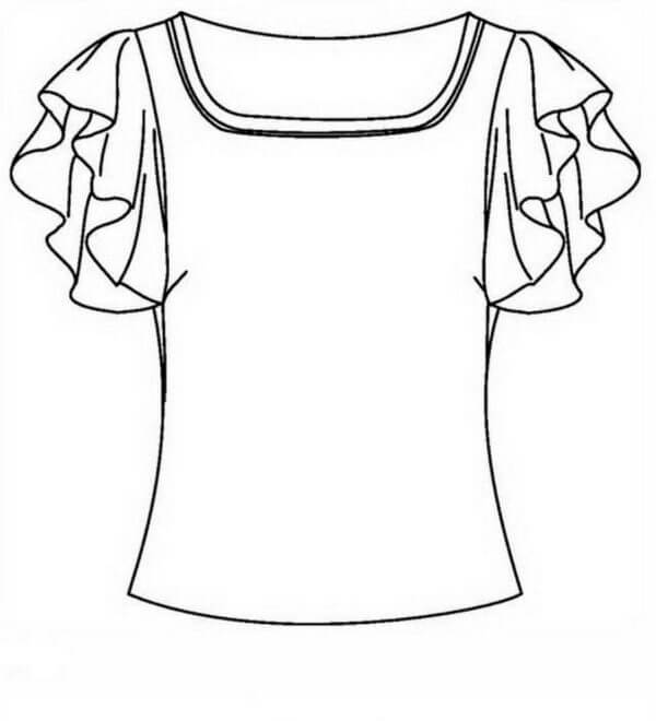 Desenhos de Blusa Onda para colorir