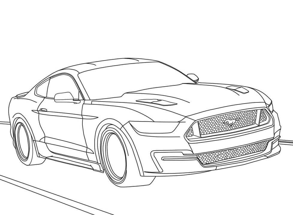 Forda Mustanga 2015r para colorir