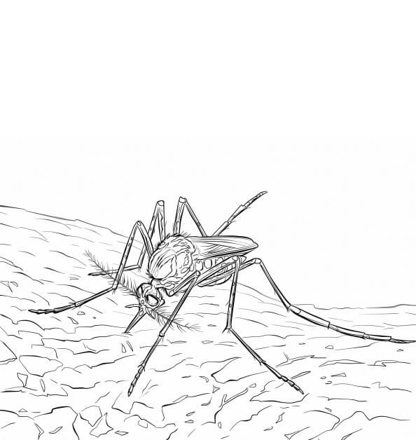 Desenhos de Mosquito 4 para colorir