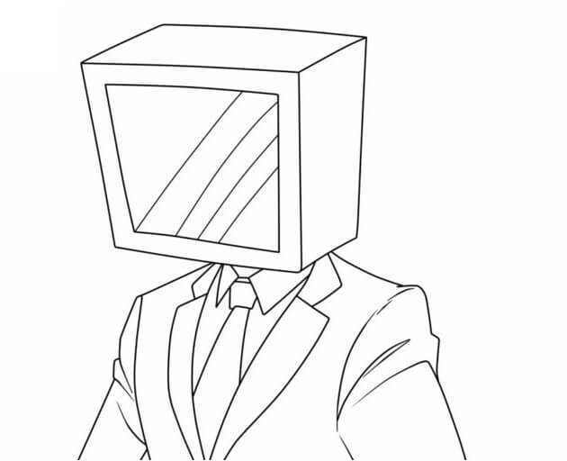 Desenhos de A Cara Do Homem Da TV para colorir