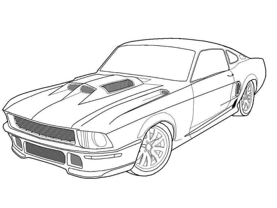 Desenhos de Belo Ford Mustang para colorir
