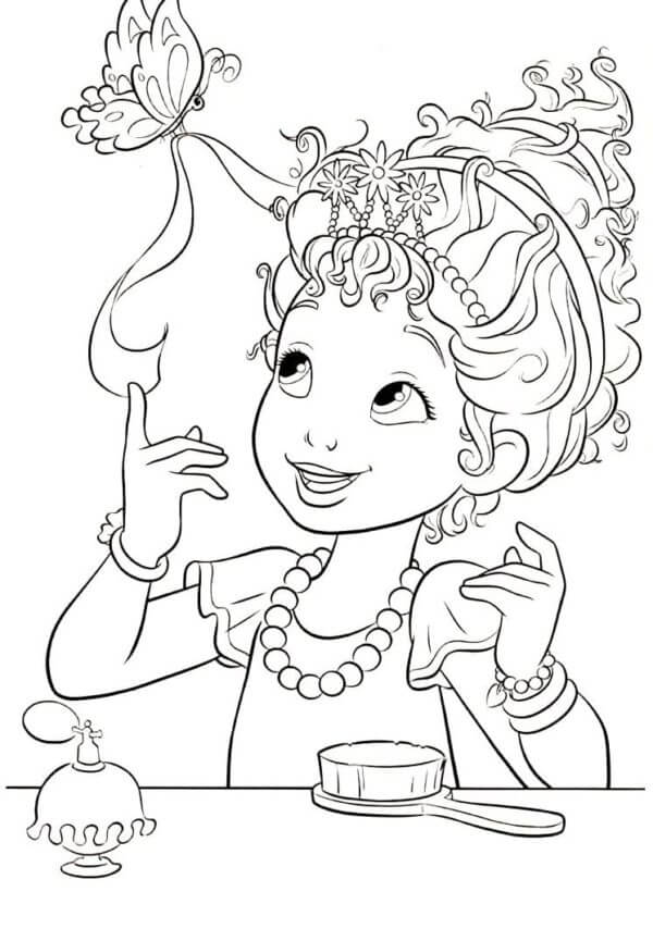 Desenhos de Borboleta Ajuda Nancy a Arrumar o Cabelo para colorir