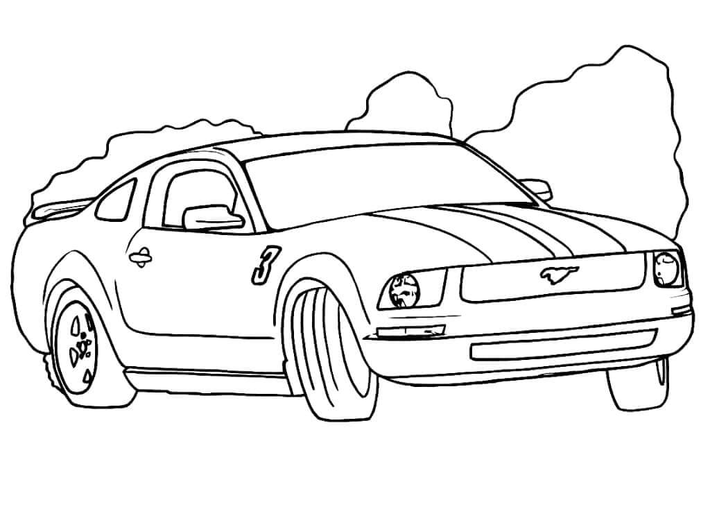 Desenhos de Carro Ford Mustang para colorir