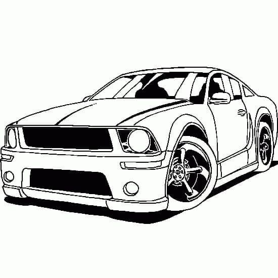 Carro Mustang Legal para colorir