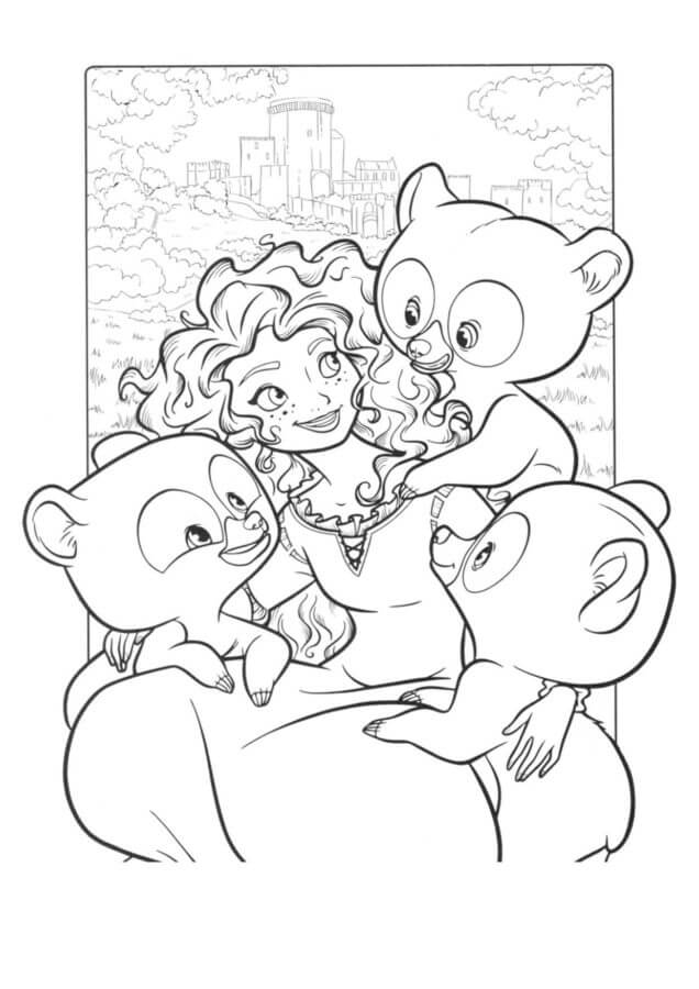 Comunicação Com Filhotes De Urso para colorir