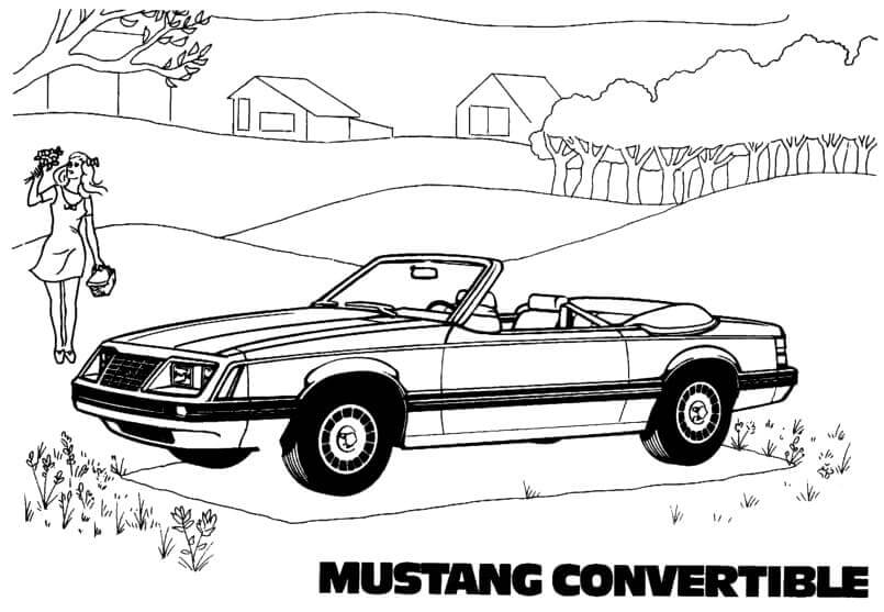 Conversível Mustang para colorir