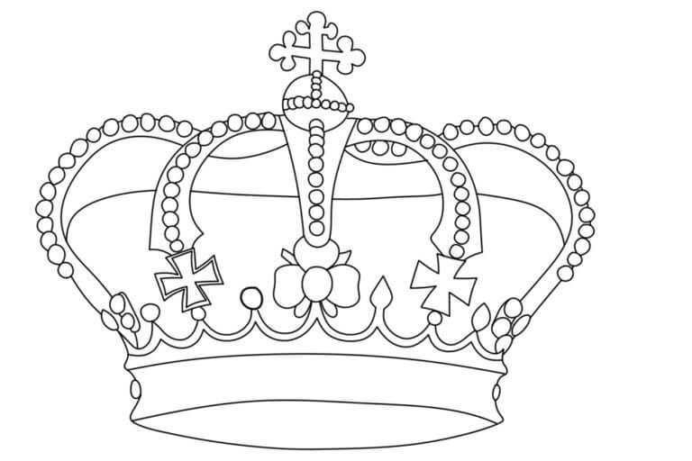 Coroa De Isabel II para colorir