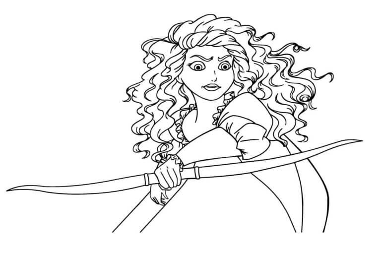 Desenhos de Filha Da Rainha Elinor e Do Rei Fergus para colorir