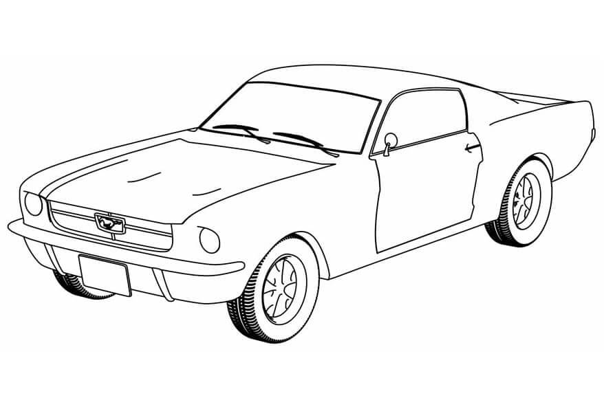 Desenhos de Ford Mustang Básico para colorir