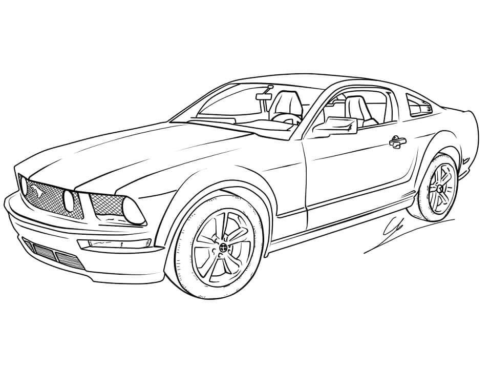 Desenhos de Ford Mustang GT para colorir