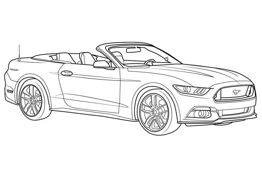 Desenhos de Ford Mustang Normal para colorir