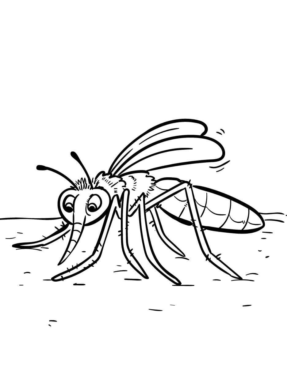 Desenhos de Gráficos Livres De Mosquitos para colorir