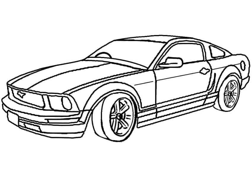 Ideia Grátis Para Um Ford Mustang para colorir