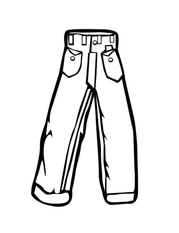 Desenhos de Jeans Com Bolsos para colorir