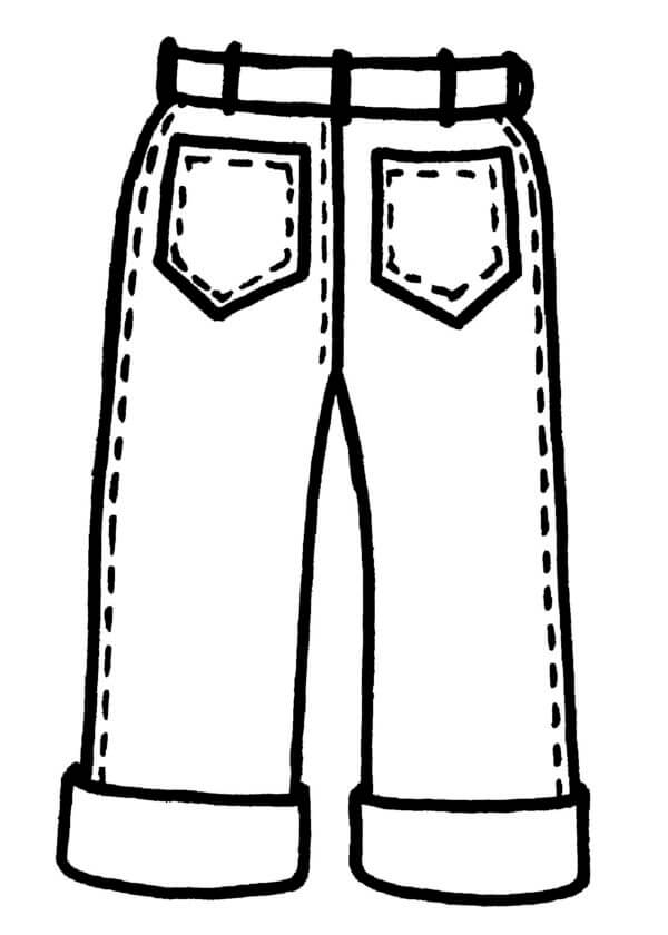 Desenhos de Jeans Masculinos para colorir
