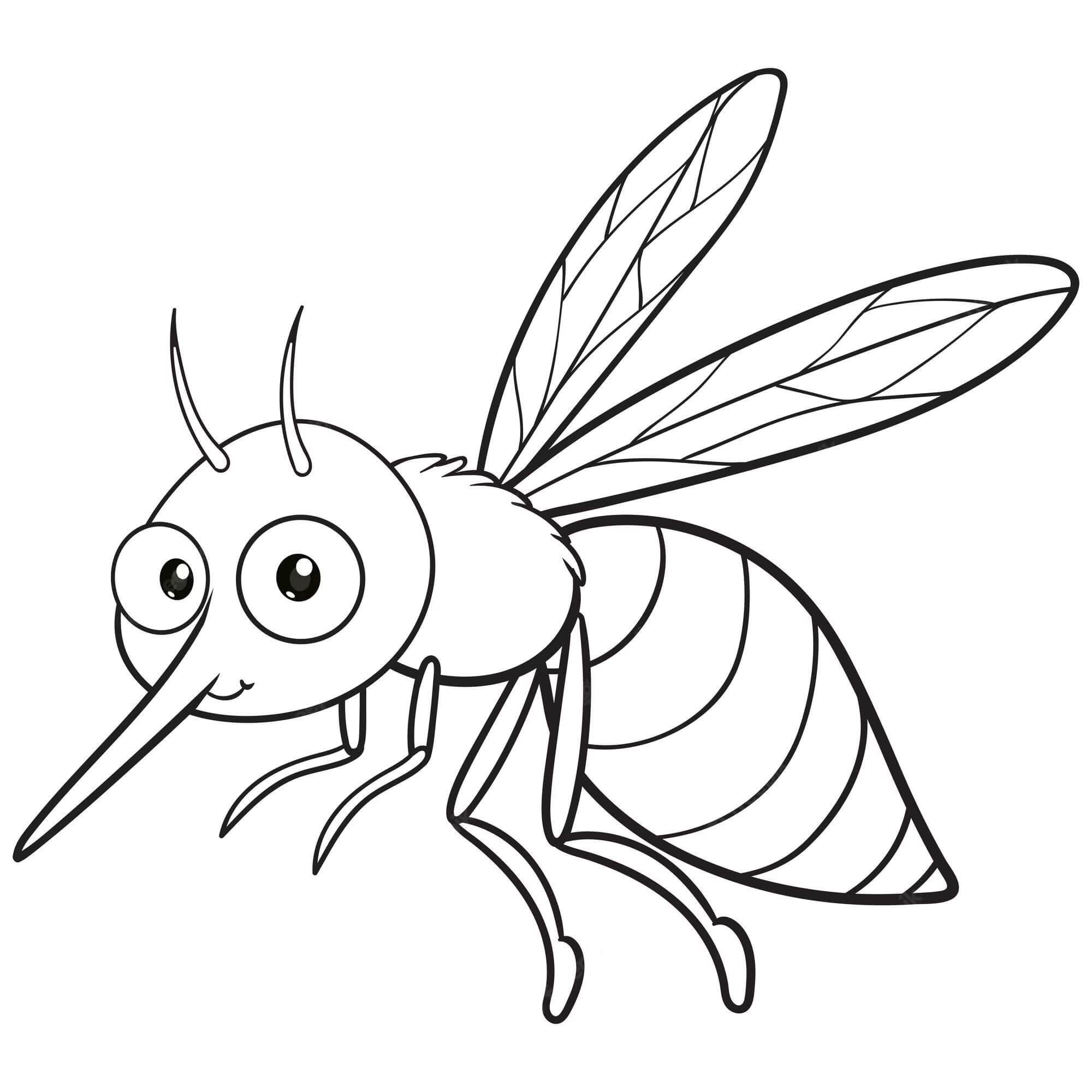 Mosquito De Desenho Animado para colorir