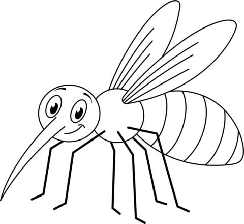 Desenhos de Mosquito Sorridente para colorir