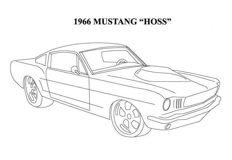 Desenhos de Mustang 1965 para colorir
