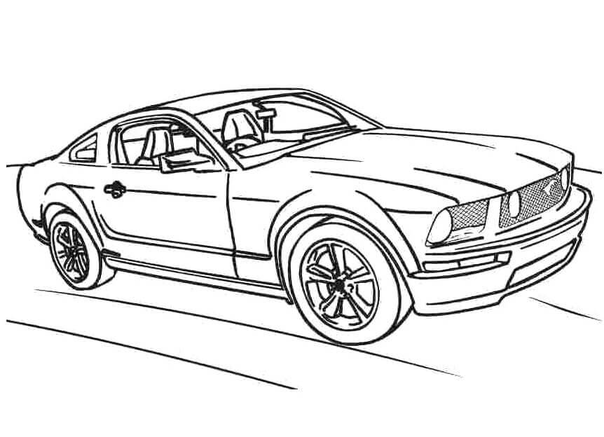 Desenhos de Mustang Básico para colorir