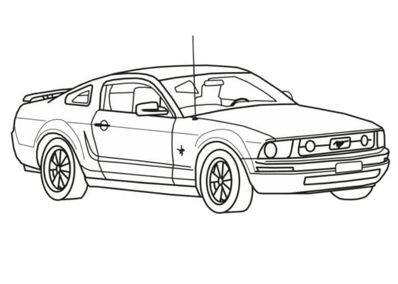 Desenhos de Mustang legal para colorir