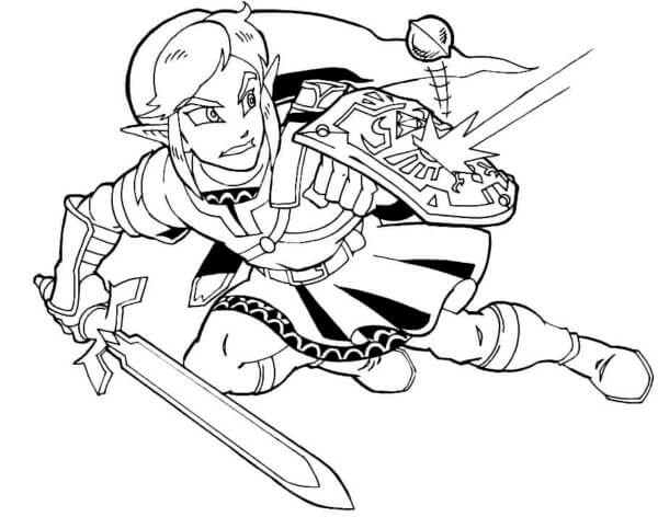 Desenhos de O Escudo De Um Guerreiro é Capaz De Salvá-Lo Dos Golpes Inimigos para colorir