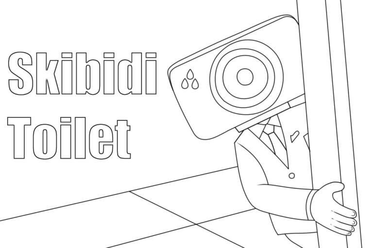 Desenhos de Personagem Engraçado Do Banheiro Skibidi para colorir