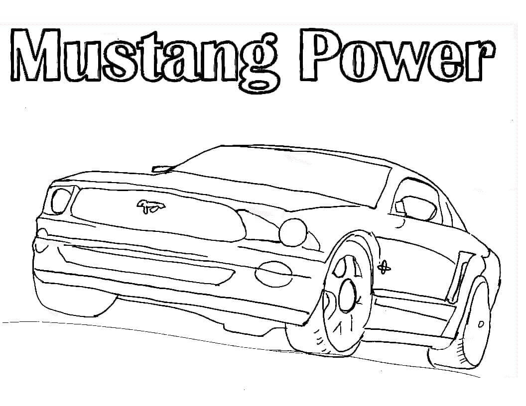Potência Do Mustang para colorir